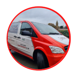 we come to you, showing the Repair Not Replace van